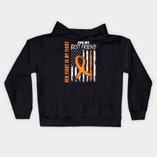 Her Fight Is My Fight Leukemia Awareness US Flag Kids Hoodie